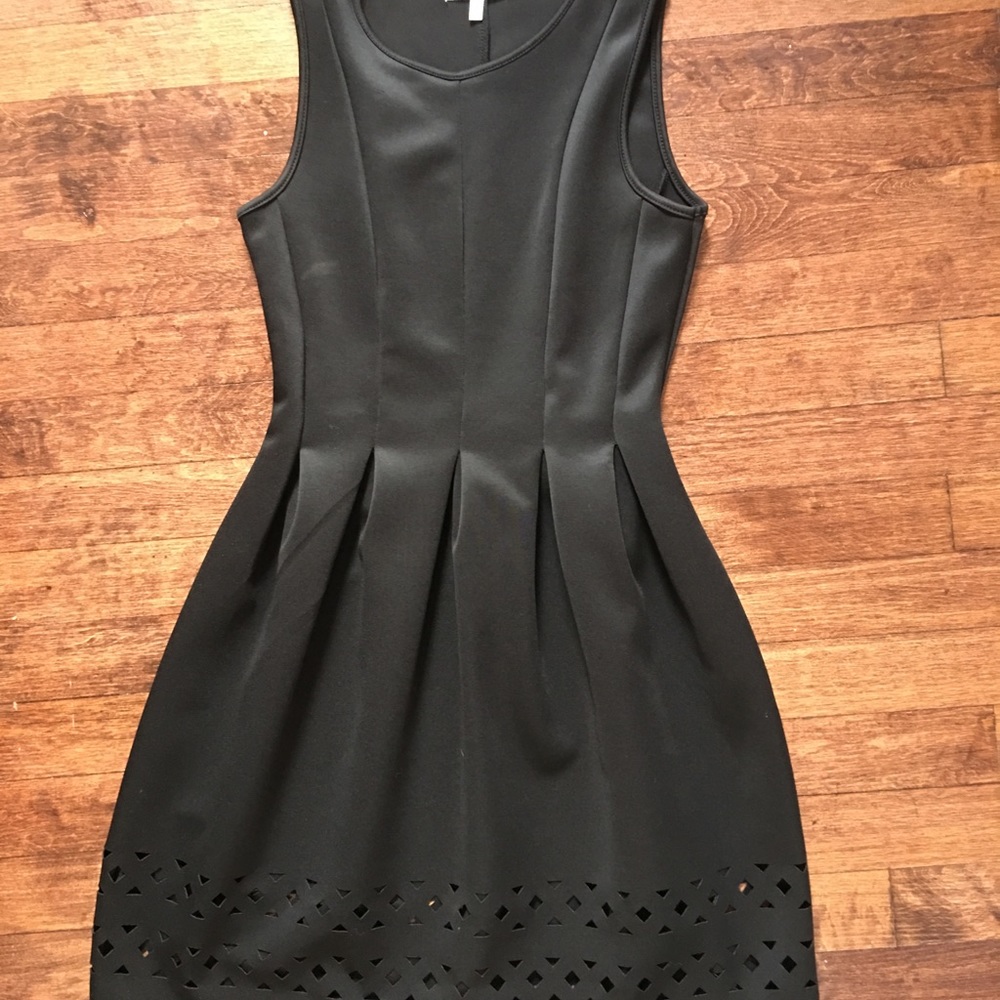 Monteau, Black dress with cut outs on bottom